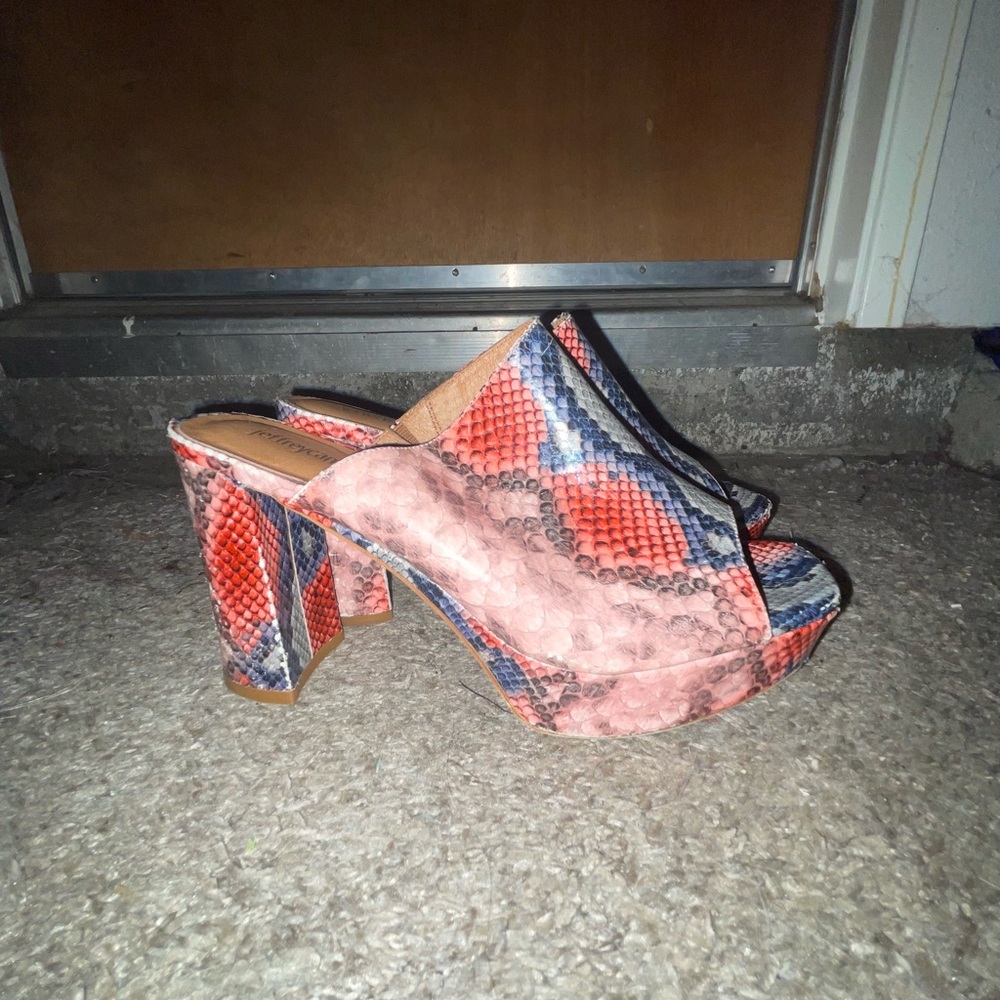 Jeffrey Campbell snake skin mules size 8.5